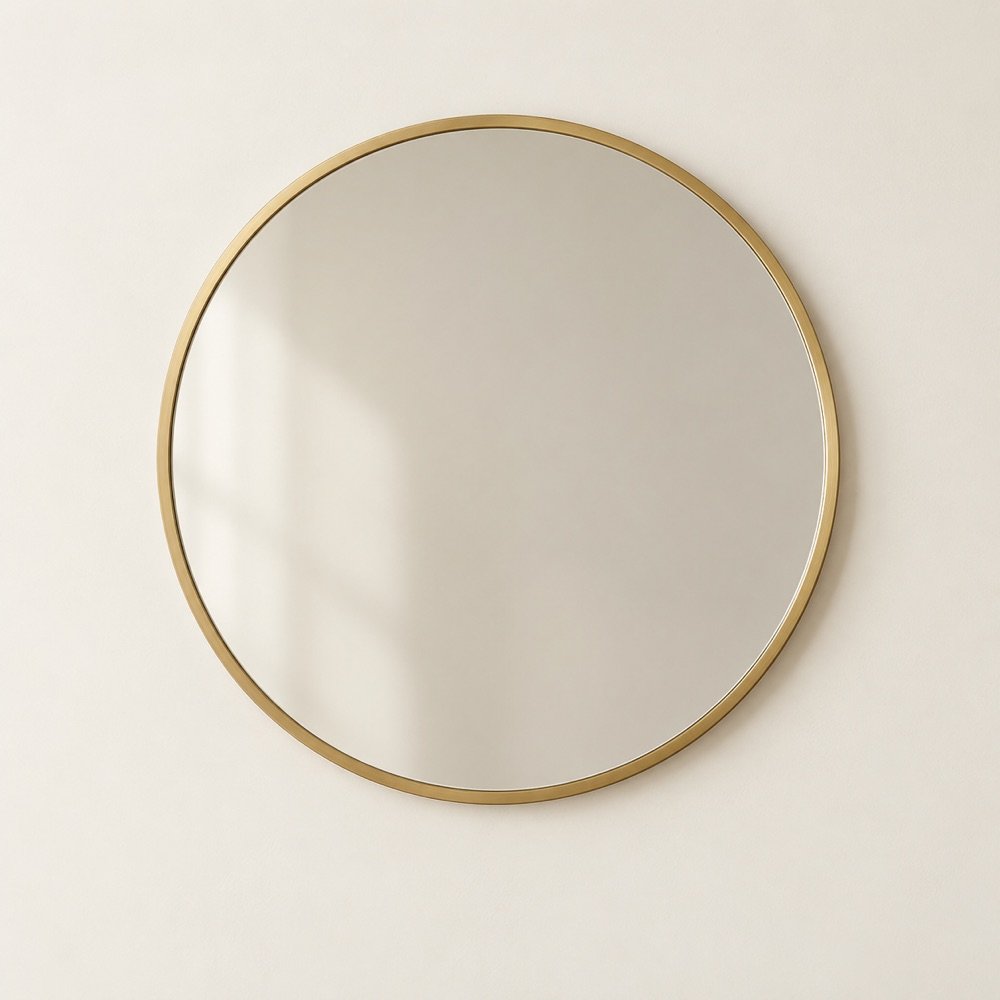 Halo round mirror, 600 mm